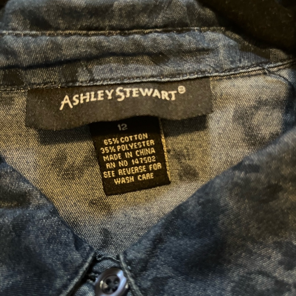 Ashley Stewart denim blouse